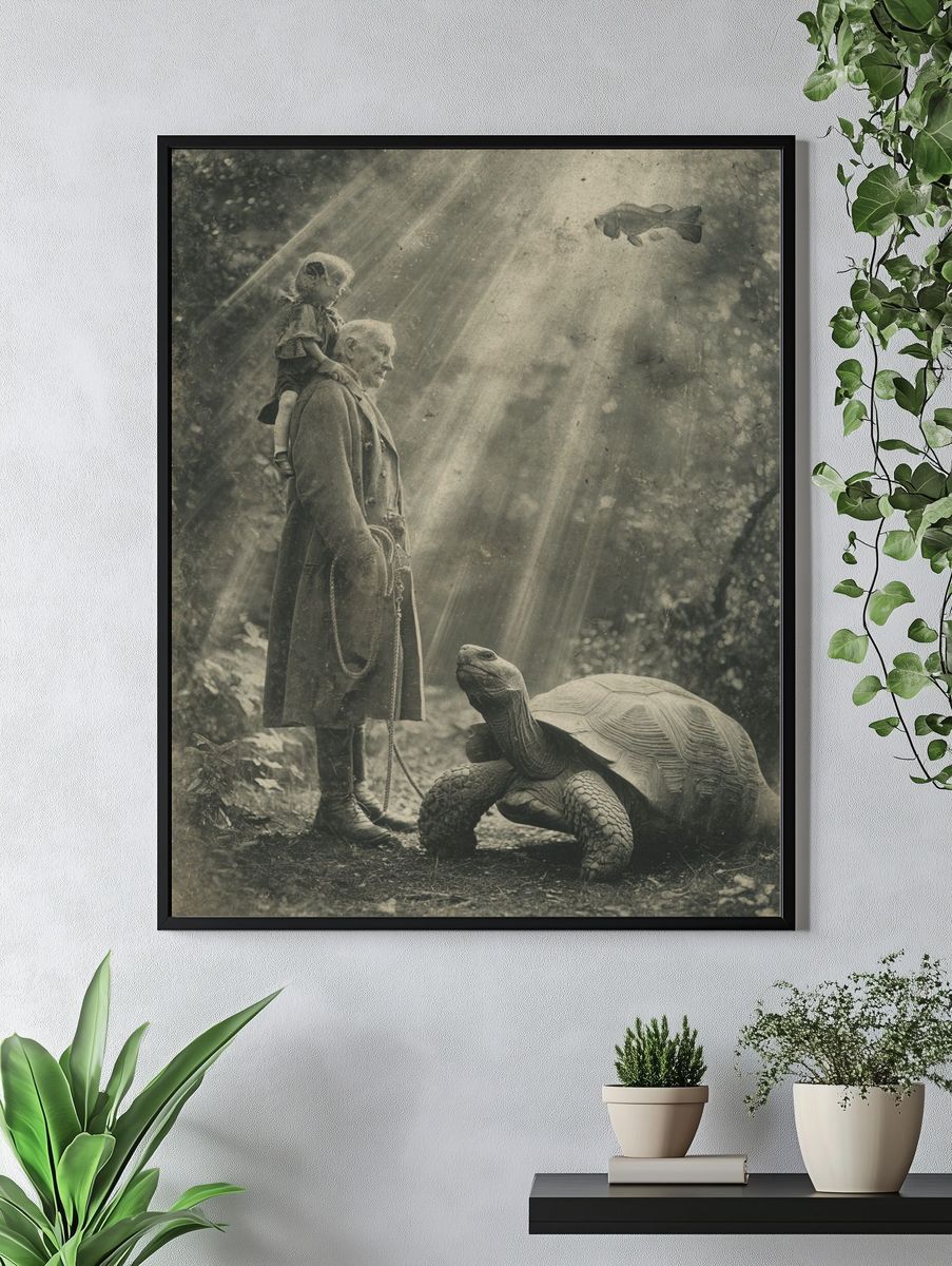 Surreal Forest Encounter Print. — room view 4
