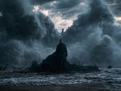 Stormy Sea Figure — Surreal Print.
