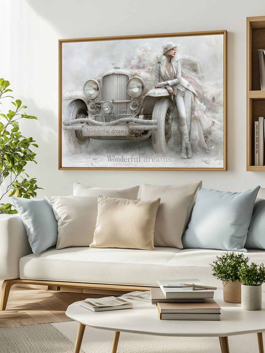 Weeping Lovers Surrealism Poster. — room view 2