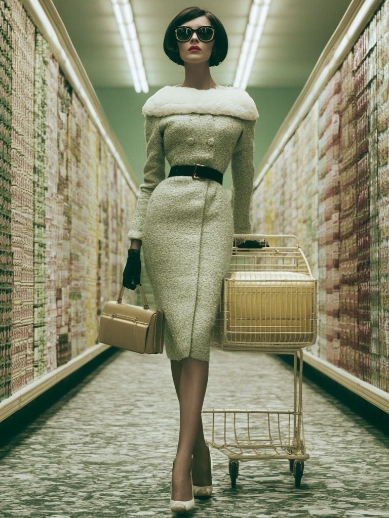 Retro Fashion Aisle Photography Poster. poster detail