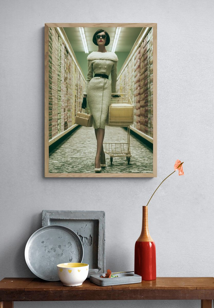 Retro Fashion Aisle Photography Poster. — room view 3