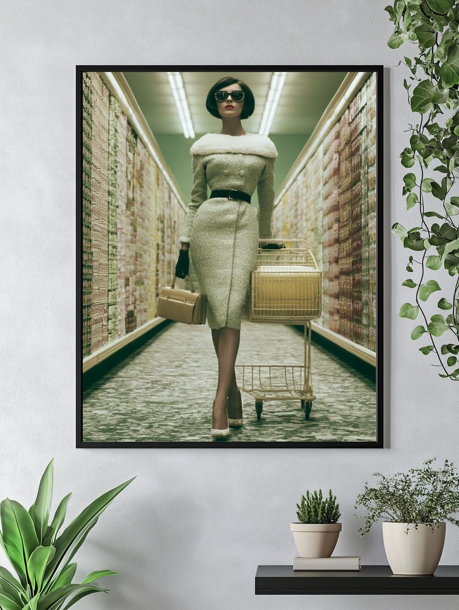 Retro Fashion Aisle Photography Poster. — room view 4