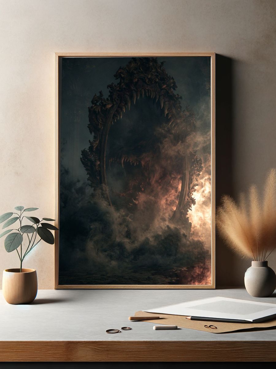 Haunted Mirror Portal — Surrealism Print. — room view 2