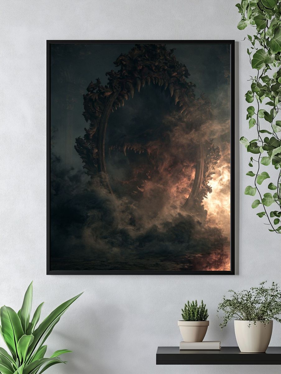 Haunted Mirror Portal — Surrealism Print. — room view 4