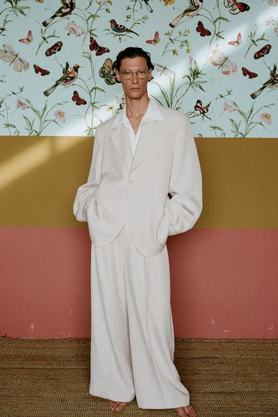 Fashion Portrait in Floral Room Poster. poster