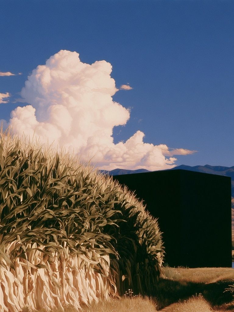 Surreal Cornfield Landscape Print. poster — fine-art art