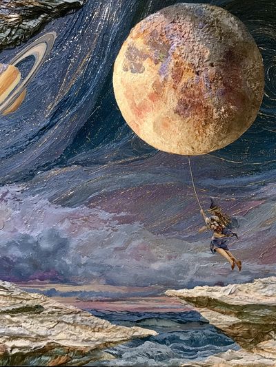 Celestial Swing Surrealism Print.