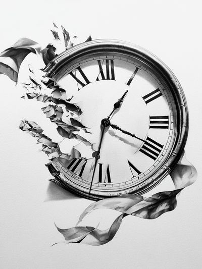 Broken Clock Surrealism Print.