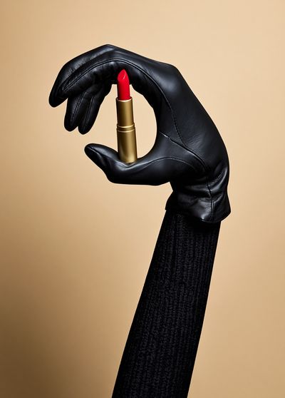 Black Glove Lipstick Surrealism Print.