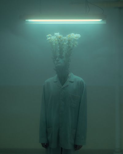 Surreal Floral Portrait Print.