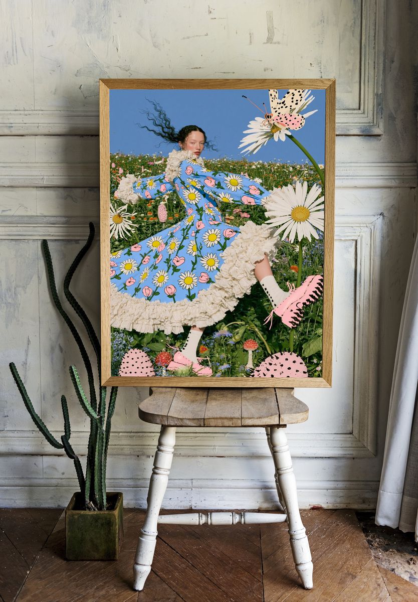 Floral Fantasy Fashion Poster. — room view 1