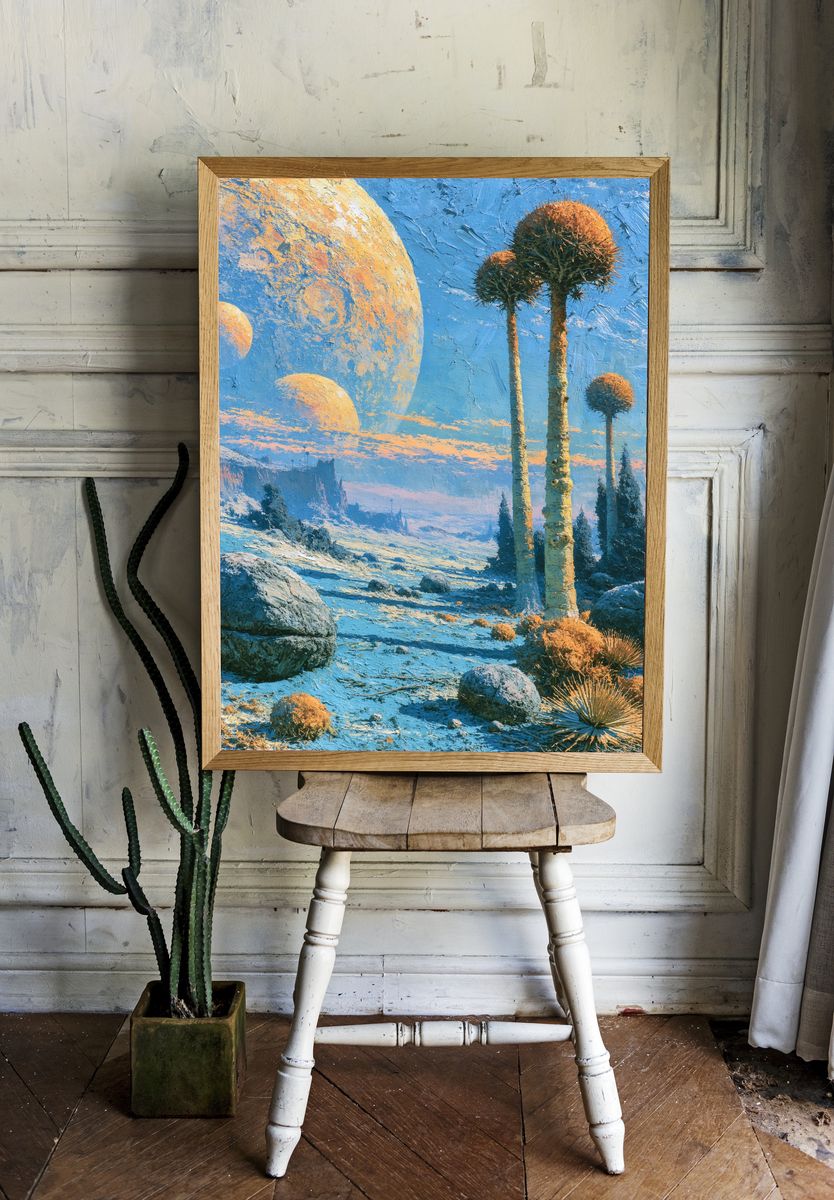 Alien Desert Landscape — Fine-Art Print. room preview