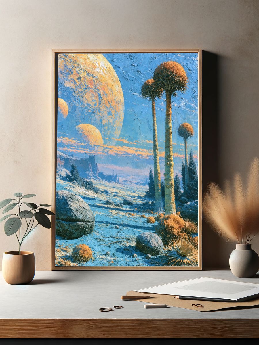 Alien Desert Landscape — Fine-Art Print. — room view 2