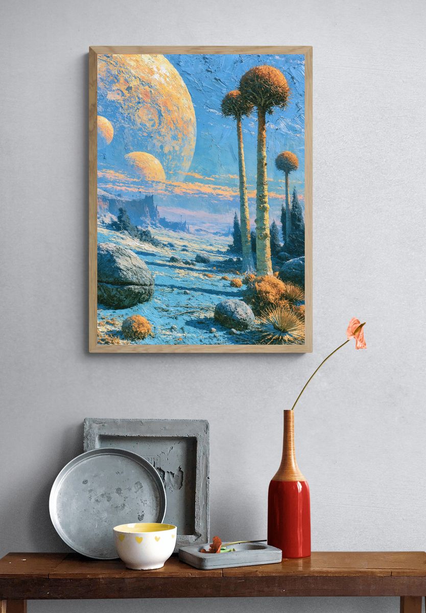 Alien Desert Landscape — Fine-Art Print. — room view 3