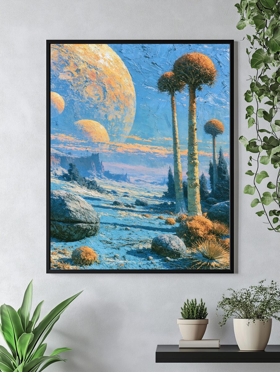 Alien Desert Landscape — Fine-Art Print. — room view 4