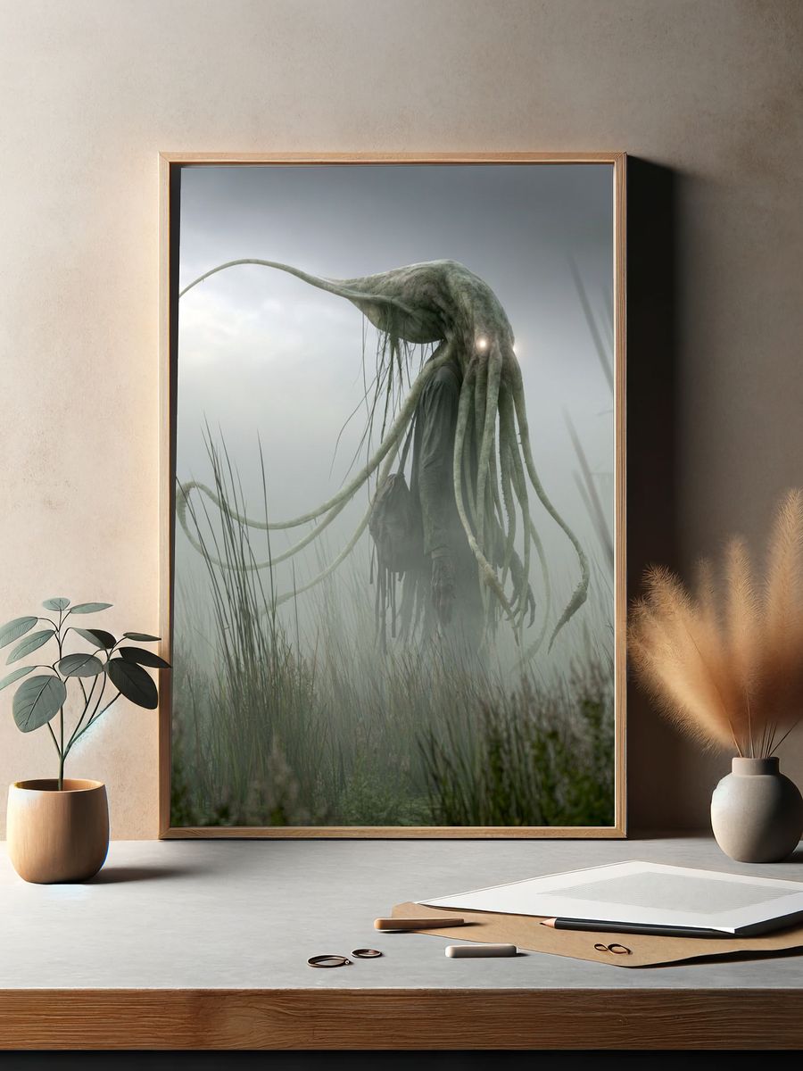 Surreal Fog Creature Poster. — room view 2