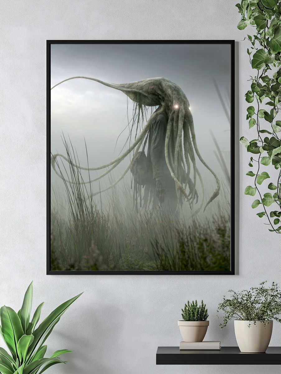 Surreal Fog Creature Poster. — room view 4