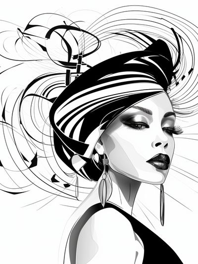 Elegant Fashion Portrait Poster.