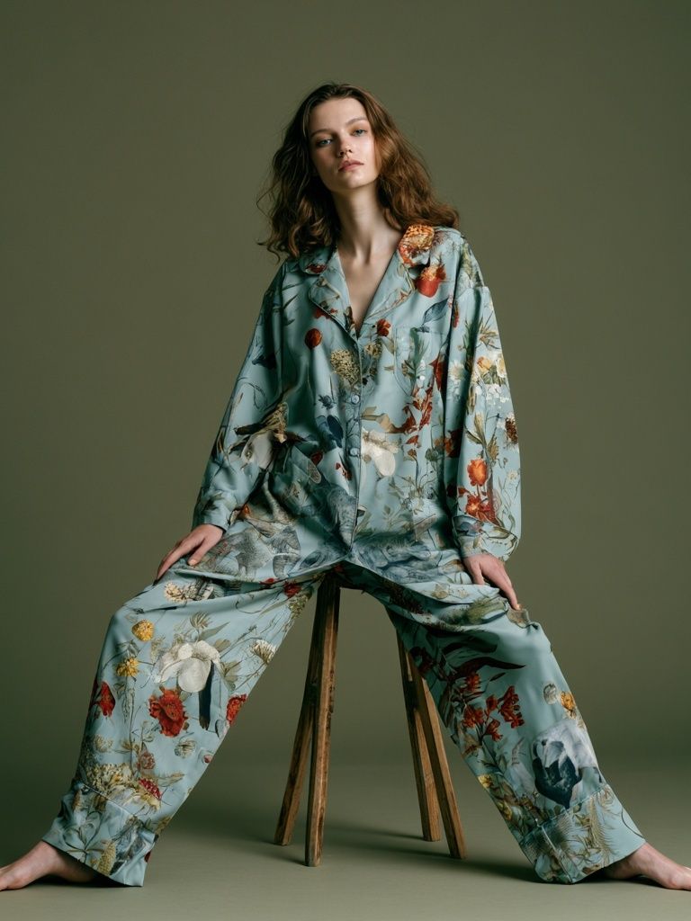 Floral Fashion Portrait Poster. poster — fashion art