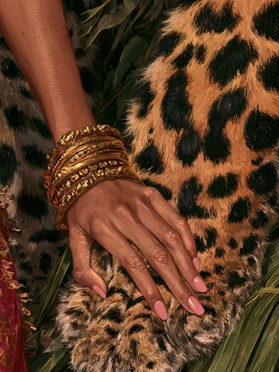 Leopard Print Hand Fashion Poster. poster