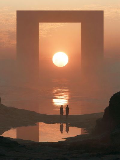 Surreal Sunset Portal Print.