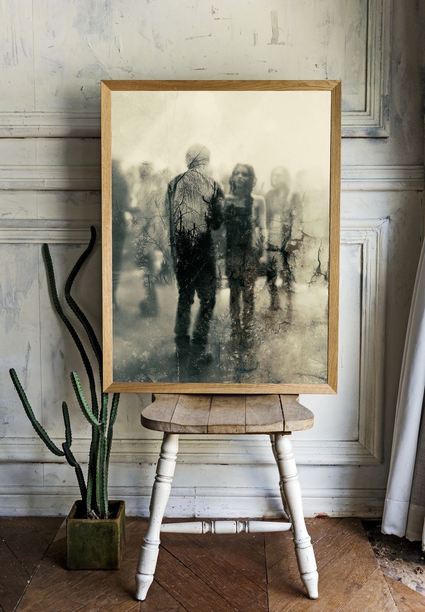 Ghostly Figures Surrealism Poster. — room view 1