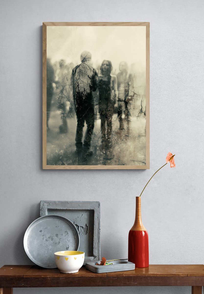 Ghostly Figures Surrealism Poster. — room view 3