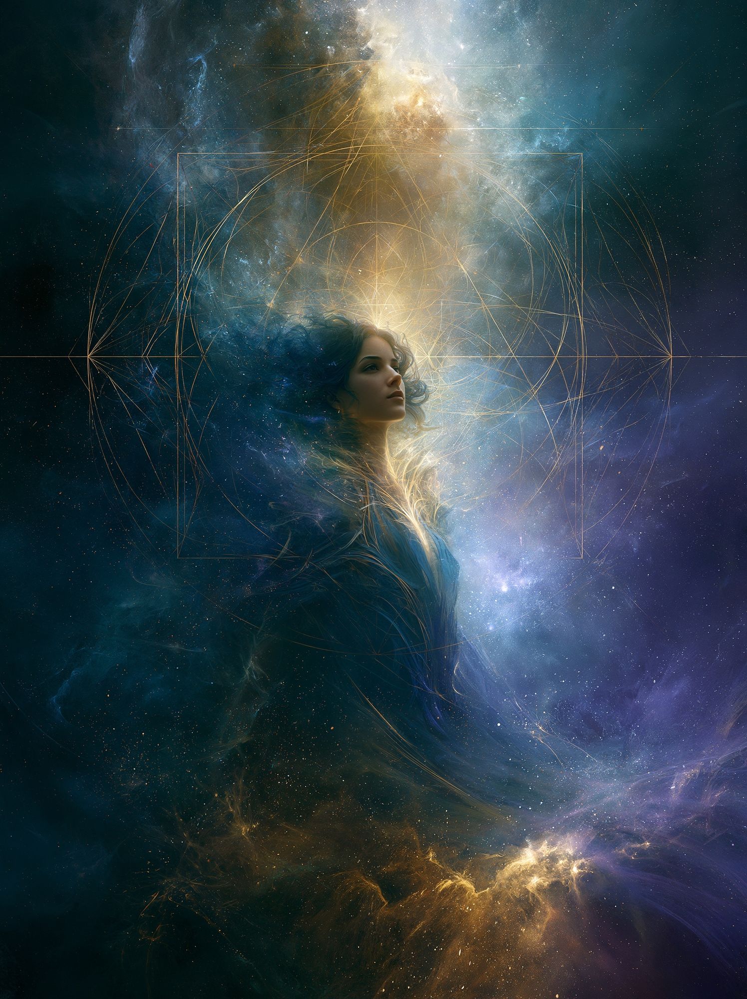 Cosmic Woman Surrealism Poster. poster — fine-art art