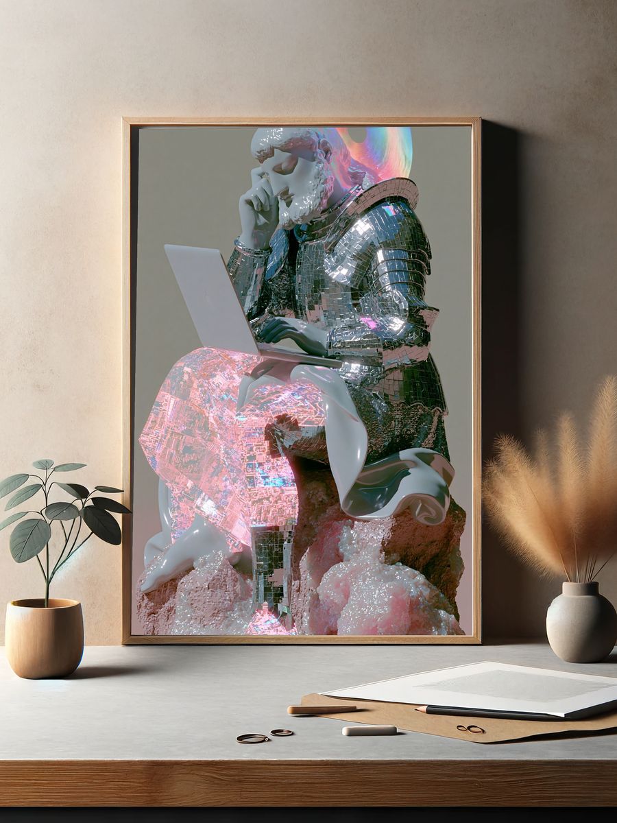 Digital Thinker Surrealism Poster. — room view 2