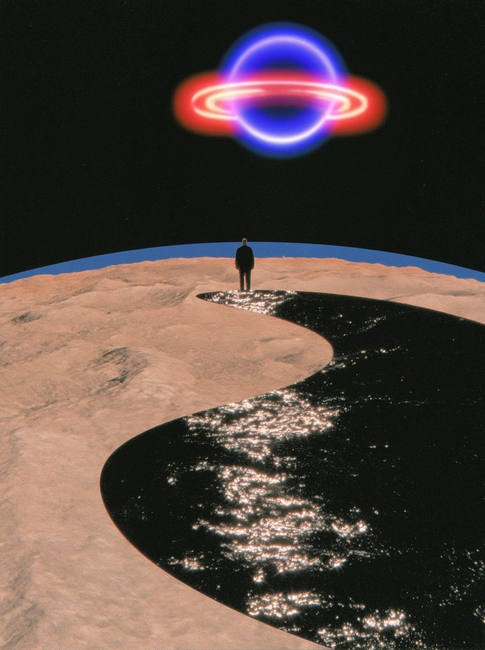 Surreal Cosmic Landscape Poster. poster — fine-art art