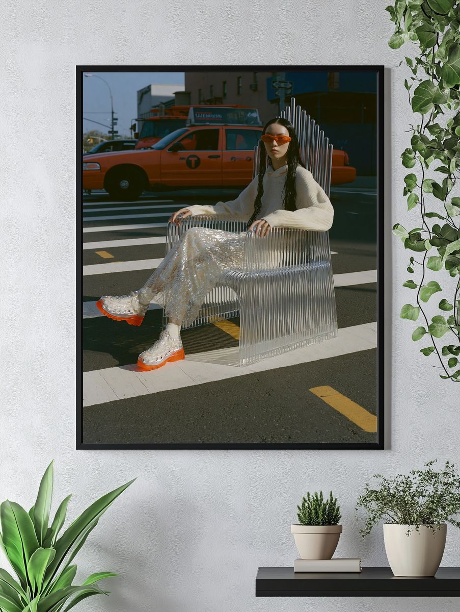 Futuristic Street Fashion Portrait Print. — room view 4