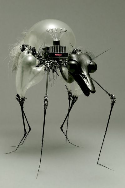 Surreal Mechanical Insect Print.