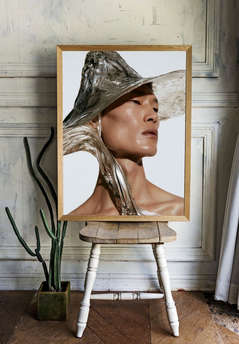 Avant-Garde Fashion Portrait Print. — room view 1