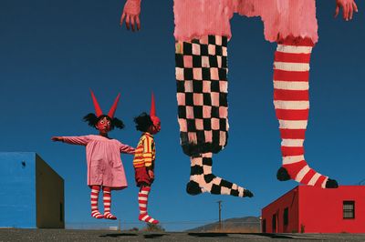 Surreal Street Figures Poster. poster