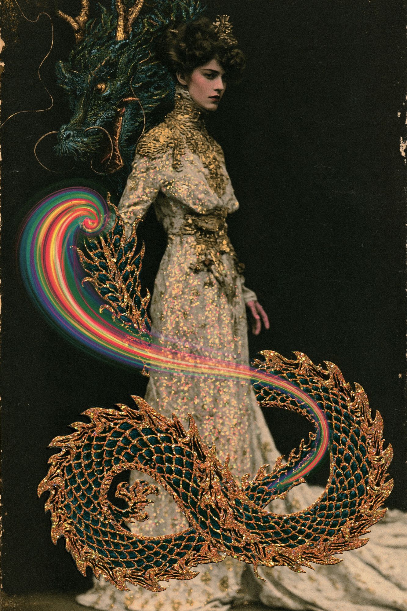 Mystic Dragon Fashion Print. poster — fine-art art