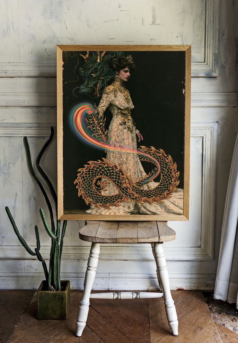 Mystic Dragon Fashion Print. room preview