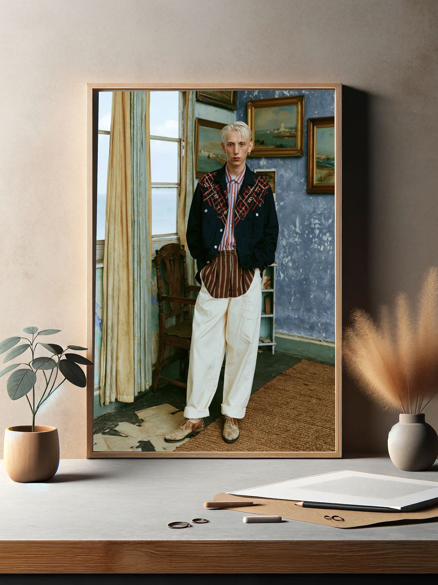 Editorial Fashion Portrait Poster. — room view 2