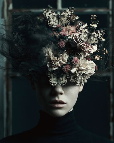 Butterfly Bloom Portrait Print.