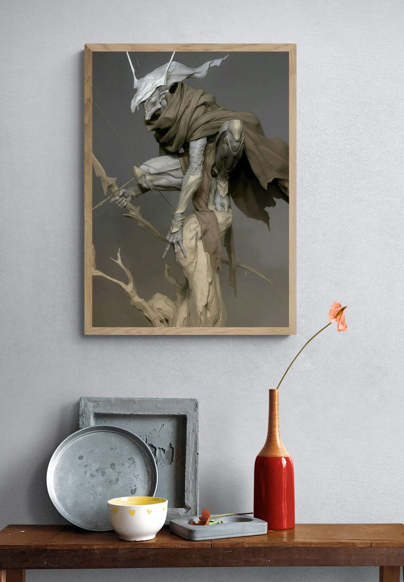 Masked Archer Surrealism Print. — room view 3