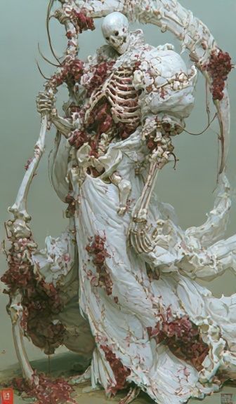 Skeleton Figure Surrealism Poster. poster — fine-art art
