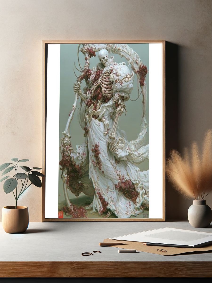 Skeleton Figure Surrealism Poster. — room view 2