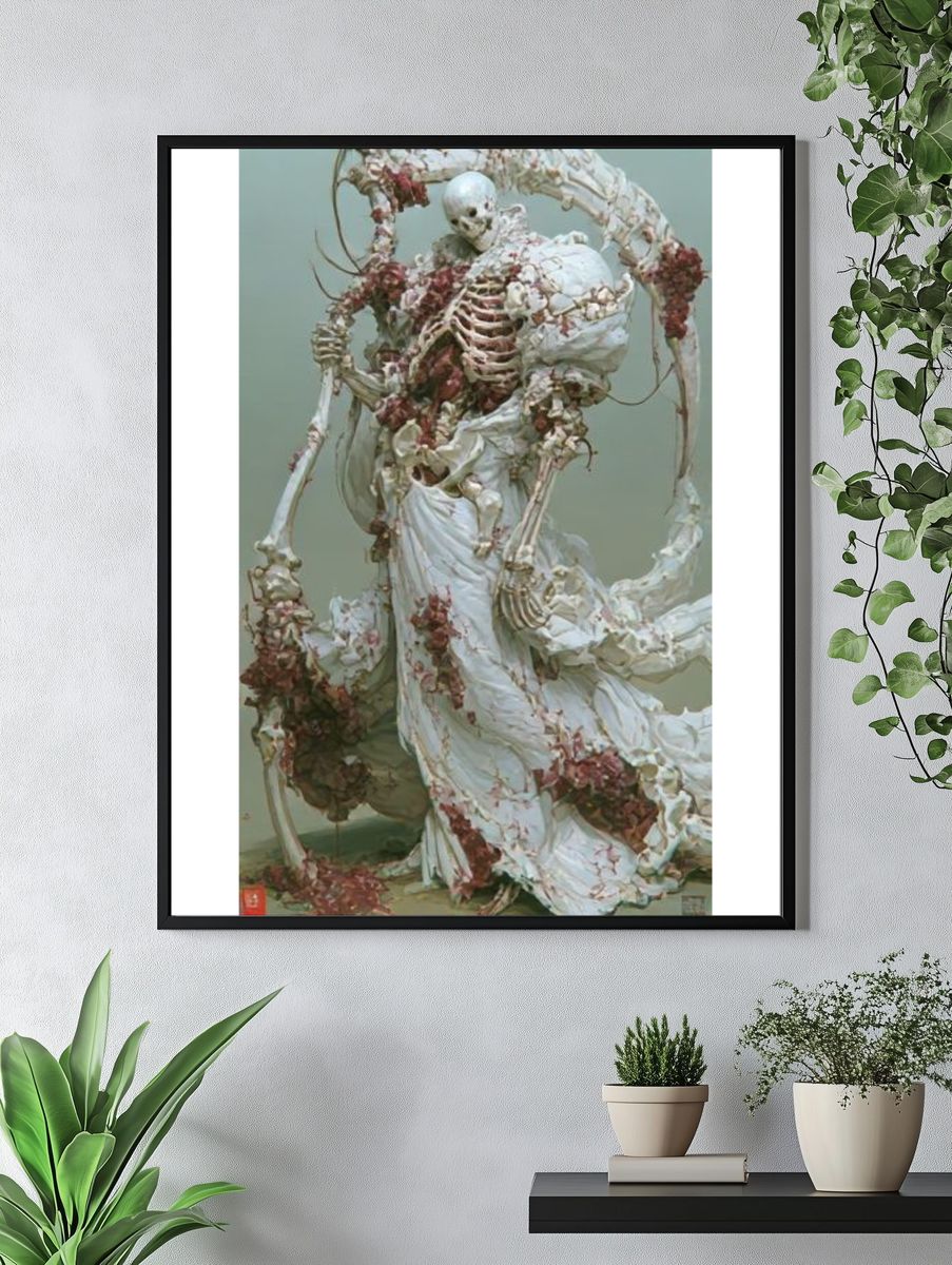 Skeleton Figure Surrealism Poster. — room view 4