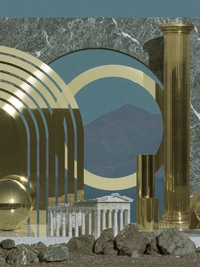 Classical Surreal Collage Print. poster