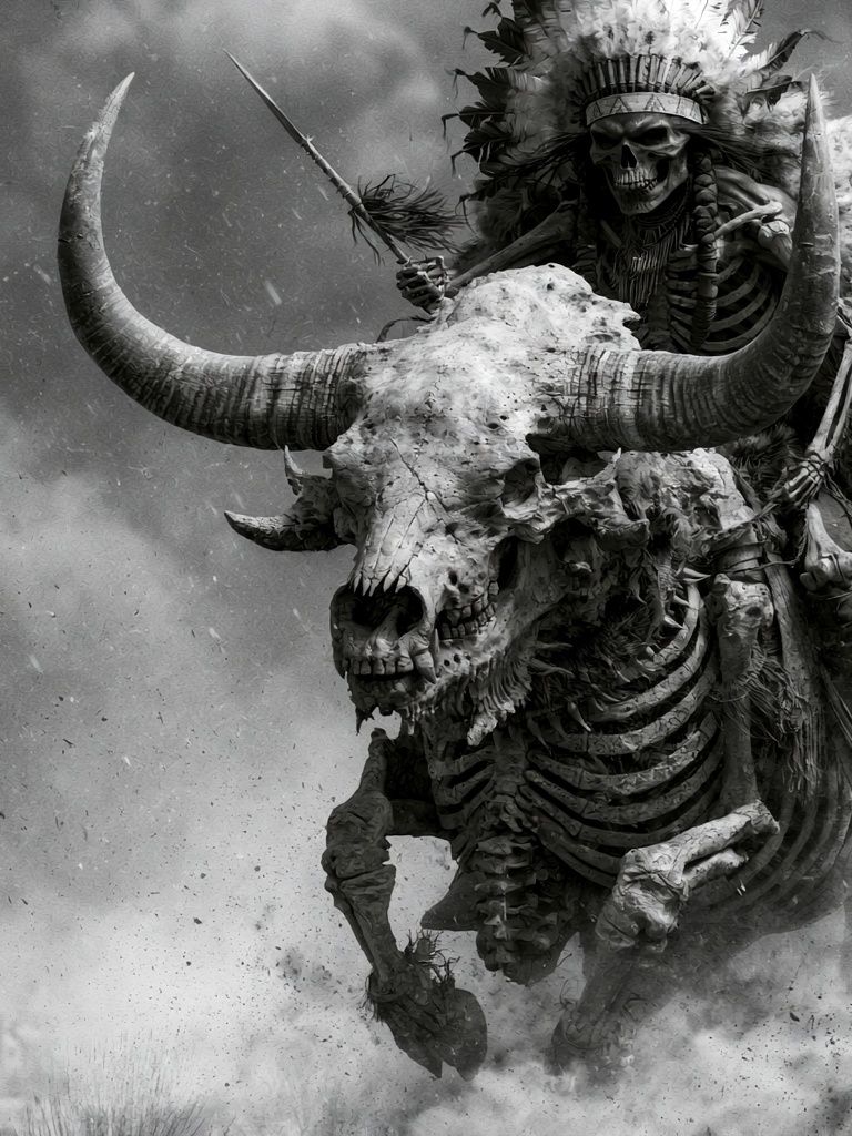 Skeleton Rider — Dark Fantasy Print. poster detail