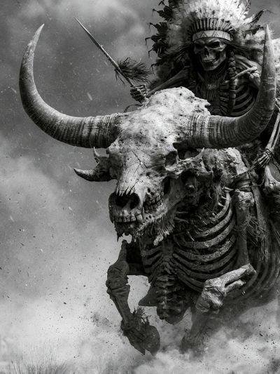 Skeleton Rider — Dark Fantasy Print.