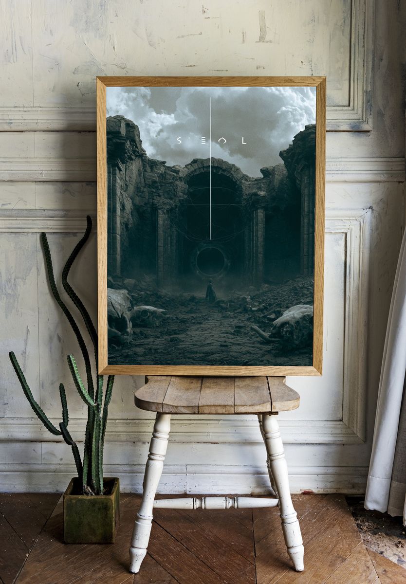 Eternal Ruins Surrealism Poster. room preview