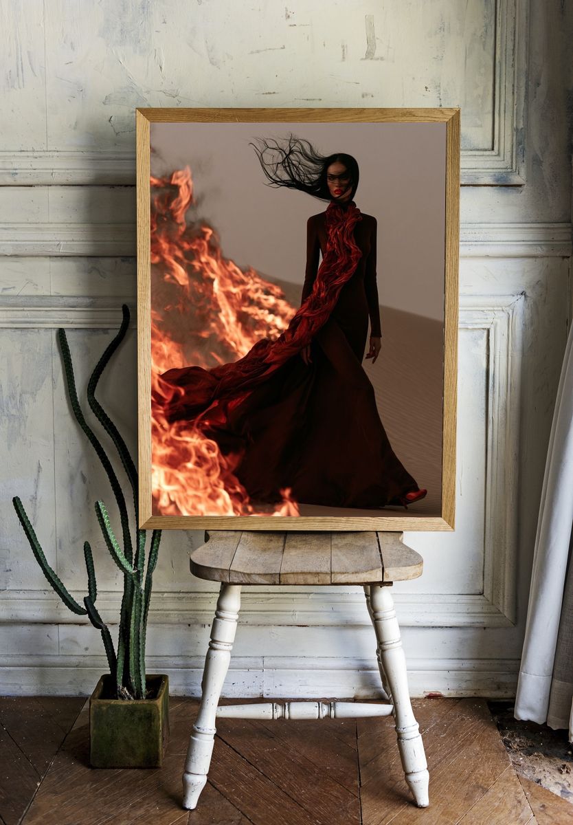 Fire Veil Fashion Poster. room preview