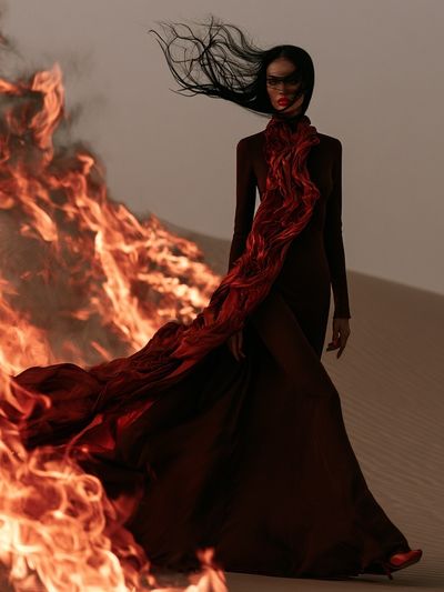 Fire Veil Fashion Poster.