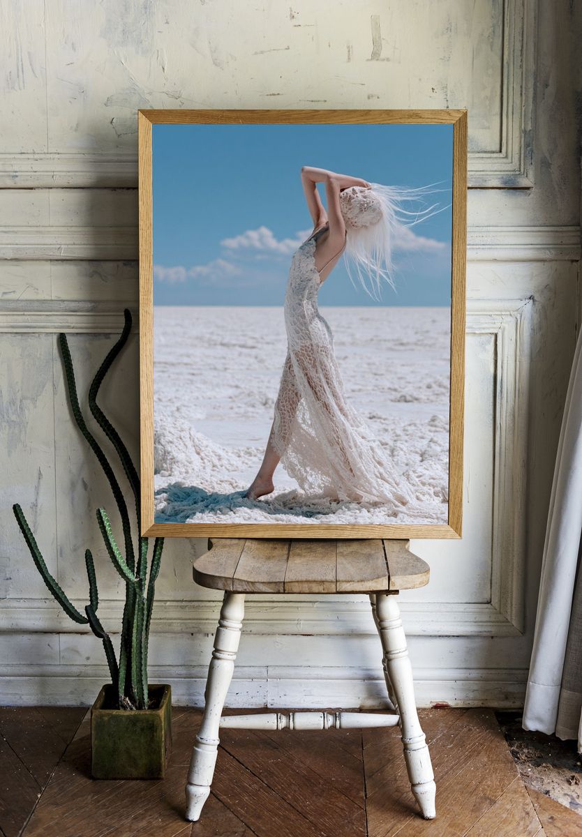 Dreamlike Salt Flats Fashion Poster. — room view 1