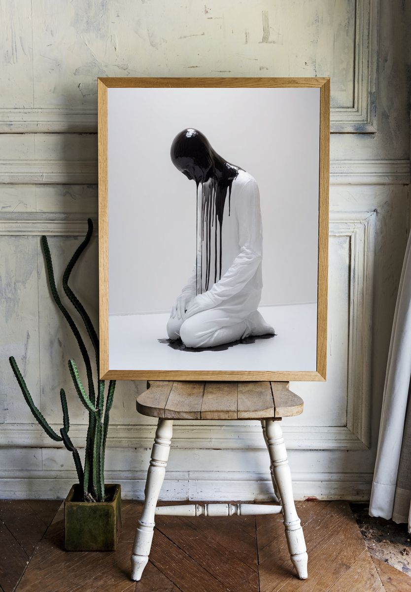 Melting Figure Surrealism Poster. — room view 1
